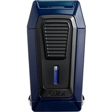 Colibri Quantum Navy Blue Üç Torch V-Cut Kesicili Puro Çakmağı