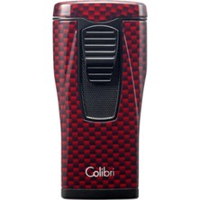 Colibri Monaco  Carbon Fiber Red Üç Torch Puro Çakmağı