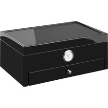 Morici Collection Italy Handmade Humidor Puro Kutusu - Roma Collection- Special Club Edition- Black - 100'S