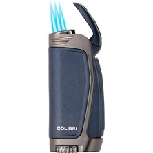 Colibri Enterprise E3 Koyu Mavi/gunmetal Gold Üç Torch Puro Çakmağı