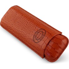 Habanos Partagas Gerçek Deri Puro Kılıfı Ikili 64 Ring - Kahve