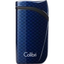 Colibri Falcon Carbon Fiber Navy Blue Üç Torch Puro Çakmağı