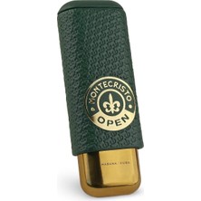 Habanos Montecristo Open Metal Base Gerçek Deri Puro Kılıfı Ikili 64 Ring