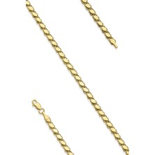 Fiyonk Kuyumculuk 14 Ayar Altın Pullu Bileklik 4 mm