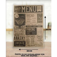 Vi Caro Dev Boy 1. Kalite 50 Adet Vintage Baskılı Kağıdı Sunumluk 38X28 cm Yağlı Servis Kağıdı Yapışmaz Pratik Kullanım (Fırınlanmaz!)