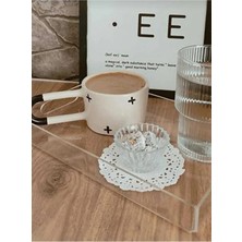 lawrenceshop 200 Adet Servis Desenli Dantel Beyaz Kahve Çay Altlığı 8,5 cm Misafir Sunumluk Kağıt Malzemesi