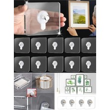lawrenceshop 1 Adet Süper Güçlü Çerçeve Askısı Pin Delgisiz Vidalı Tırnak Kanca Yapışkanlı Raf Tutucu Askı