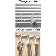 lawrenceshop 2 Li Set 1 Adet 360 Derece Hareketli Dolap Içi Aksesuar Askısı 1 Adet Havlupan Radyatör Askısı