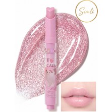 Gege Bear Magic Cats Simli Kalp Uçlu Renk Nemlendirici Lip Balm - Işıltılı Dudak Balmı