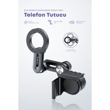 Kensa Multi-Joint Ekran Yanı Manyetik 360° Ayarlanabilir Başlık Araç Içi Telefon Tutucu