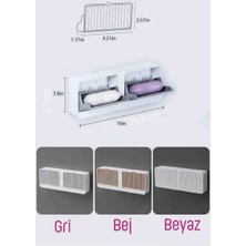 Nisibis Home 2 Bölmeli Su Tutmaz Katı Sabunluk Güçlü Yapışkanlı Duvara Monte Kapaklı Mutfak Banyo Organizeri
