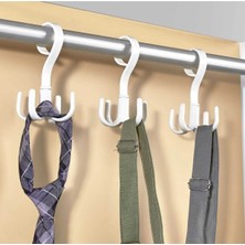 lawrenceshop 2 Adet Pratik 4 Askılı 360 Derece Hareketli Dolap Içi Aksesuar Askısı Mutfak Banyo Askısı