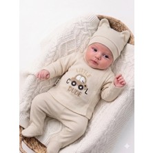 Panfilia %100 Pamuk 0-3 Ay Bebek Hastane Çıkışı 3'lü Set / Yenidoğan / Zıbın