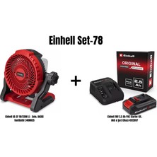 Einhell Set-78(Einhell Ge-Cf 18/2200 Li Akülü Vantilatör+Einhell 18V 2,5 Ah Pxc Starter Kit, Akü & Şarj Cihazı)