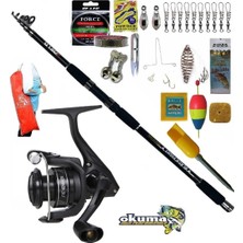 Okuma Revenger RV-6000A 360CM 100-200GR Black Fight Profesyonel Sazan Kıyı Olta Takımı Seti