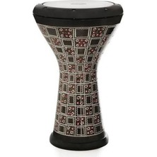 64564564564 Döküm Darbuka Seti | Mine Işlemeli, Çap: 21,5 Cm, Ağırlık: 2,4 Kg, Taşıma Çantası