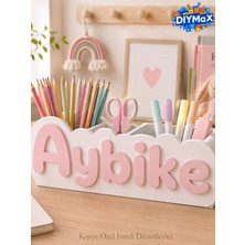 Dıymax Kişiye Özel Isimli Masa Düzenleyici Kalemlik - Çocuk Odası Organizeri, Okula Dönüş Hediyesi