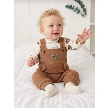 Panfilia Erkek Bebek Salopet Body Çorap 3'lü Set / Uzun Kollu Mevsimlik