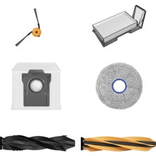 robotyedek Dreame X60 Ultra Complete Uyumlu Ana Fırça Toz Torbası Mop Bez Yan Fırça Hepa Filtre-5 Adet