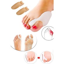 lawrenceshop 2*2 Adet Silikon Makaralı Ayak Baş Parmak Kemik Bunyon Koruyucu Bunion Halluks Valgus Set Başparmak