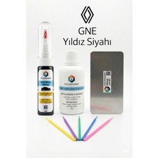 Colorguard Renault Gne Yıldız Siyahı Iğneli ve Fırçalı 2 Si 1 Arada Rötuş Boyası Yüzey Temizleme Solüsyonu Profesyonel ve Çapaksız Rötuş Çeliği 5'li Uygulama Çubuğu Seti