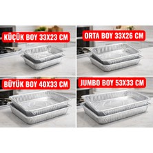 İsopack Aluminyum Orta Boy Tepsi Kullan At Piknik, Kamp,fırın