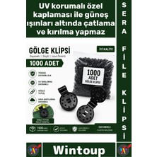 Wintoup #klips Güçlendirilmiş Kilit Güneşlik Gölge Örtüsü Uv Korumalı Sera Filesi Sabitleme Klipsi 1000 Adet