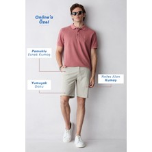Kiğılı Regular Fit Standart Kesim Yan Cepli Pamuklu Bermuda Şort
