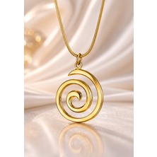 Voyage Accessory Paslanmaz Çelik Uzak Doğu Mistik Sarmal Zen Enerjisi Yaşam Döngüsü Spiral Kolye