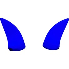 Kaly Işıklı Şarjlı Kask Kask Boynuzu Mavi