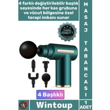 Wintoup #masajtabancası Etkili Derin Doku Fizik Tedavi Profesyonel Sporcu Darbeli 4 Başlıklı Masaj Tabancası