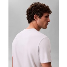 Calvin Klein Erkek Beyaz Calvin Klein Ss Badge 30S Jersey Erkek Tişört