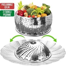 Empressco Paslanmaz Çelik Buharda Pişirme ve Haşlama Sepeti Aparatı