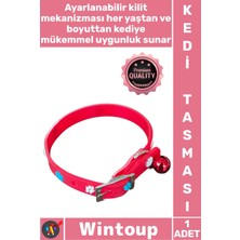 Wintoup #tasma Dayanıklı Konforlu Ayarlanabilir Yumuşak Antibakteriyel Pet Evcil Hayvan Silikon Kedi Tasması