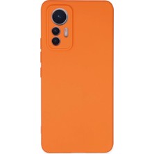 Raftan Topla Mi 12 Lite Kılıf Nano Içi Kadife Silikon - Turuncu