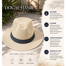 Toptancı Amca Unisex Şapka Yazlık Şapka Deniz Şapkası Plaj Şapkası Güneşlik Premium Föter Fötr Şapka Hasır Şapka Hasır Föter