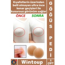 Wintoup #göğüspedi Yapışkanlı Yeniden Kullanılabilir Ince Görünmez Ten Renk Nipel Silikon Göğüs Ucu Kapatıcı