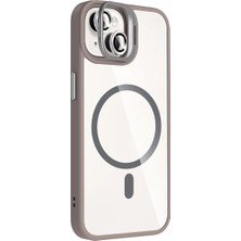 Raftan Topla Joko Iphone 14 Remim Lensli Magsafe Standlı Kapak - Titan Gri