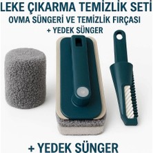 jantistore Leke Sökücü Temizlik Seti Ovma El Mopu ve Temizleme Fırçası + Yedek Mop