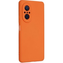 Raftan Topla Huawei Nova 9 Se Kılıf Nano Içi Kadife Silikon - Turuncu
