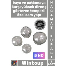 Wintoup #hacamat Isıya Dayanıklı Profesyonel Hijyenik Vakumlu Kaliteli Şeffaf Cam Hacamat Kupası 5 No 1 Adet