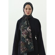 Fresh Scarfs Madeleine Desenli Pamuk Viskon Şal Petrol