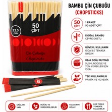 Prozirve Bambu Chopsticks | Sushi, Noodle ve Uzak Doğu Yemekleri Için Çin Çubuğu