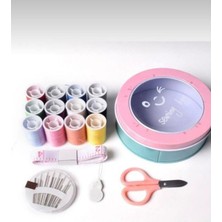 Abnturk Özel Kutulu Dikiş Seti Seyahat Seti Iğne Iplik Mini Makaslı Set