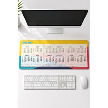Sonictouch 2027 Takvimli Klavye Mousepad 40X90CM Dikişsiz Pürüzsüz Sıvı Geçirmez Yüzey Kaymaz Taban