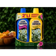 Çiçek Coşturan 2'li Set Çiçekli-Çiçeksiz Tüm Süs Bitkileri + Yaprak Sararmasına Karşı Özel Besin