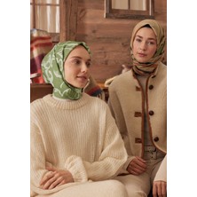 Fresh Scarfs Viola Desen Pamuk İpek Eşarp Yeşil