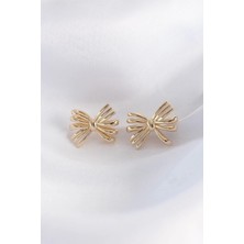 GV Home Mey Ithalat® Pirinç Gold Renk Fiyonk Küpe