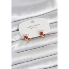 GV Home Mey Ithalat® Uğur Böceği Model Gold Renk Pirinç Çocuk Küpe