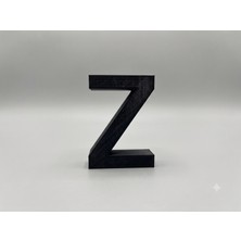 OZN 3D Tasarım Dekoratif Harf 'z' Allerta Font (10 Cm)- Siyah